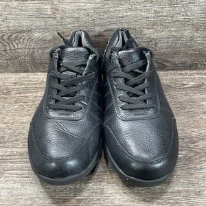Nunn Bush Mens Kore Walk Shoes Black Low Top Comfort Sole Lace Up 10.5 M